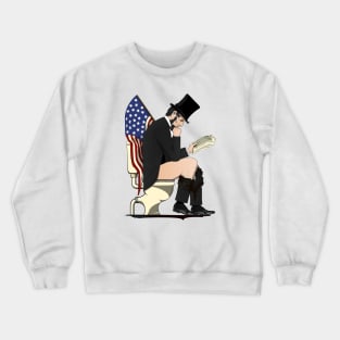 Abraham Lincoln on the Toilet Crewneck Sweatshirt